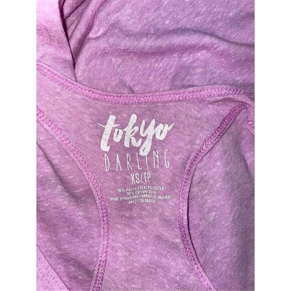 Tokyo Darling Racerback Tank Top ‘Never Give Up’ Size X-Small - Picture 3 of 5